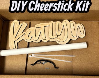 DIY Cheerstick in a Box! - ALMOST everything you need to Make Your Own Cheerstick - Multi Sport Options-  Cheer - Football -  Cheerstick