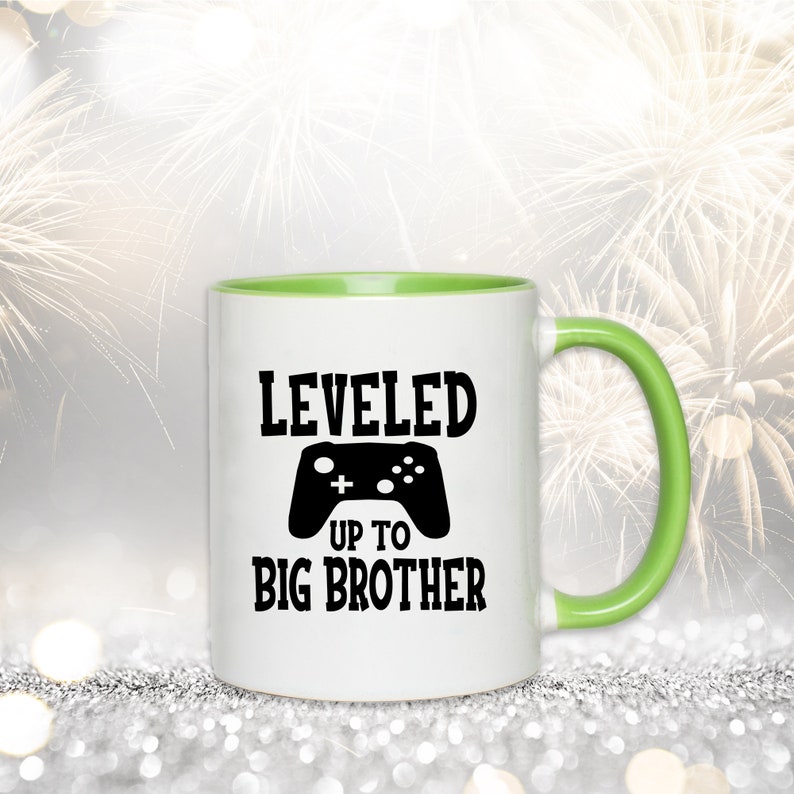 Leveled up to Big Brother Coffee Cup Mug New Brother Gift Etsy