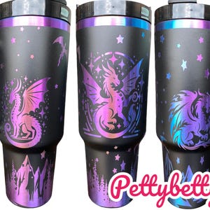 Dragon Tumbler - Fantasy Dragon Engraved Tumbler  - Dragon Book Engraved Tumbler - In My Dragon Era - Booktok Engraved Cup -Book Theme