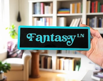 Fantasy Lane Sign | Bookshelf Street Sign Decor | Fantasy Book Genre Sign Book Decor | Reader Gift | Book Nook Organization | Literary Decor