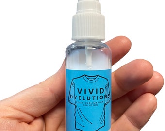 2oz Sample Size - Vivid Dyelutions - Your Sublimation Solution - Polyester Boost Spray - Polyacrylic Spray For t-Shirts - Color Boost Spray