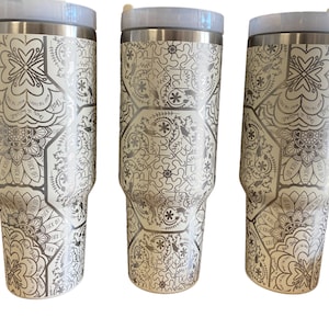 Mandala Tumbler - Word Mandala Tumbler - Cuss Word Mandala Tumbler - Adult Engraved Tumbler