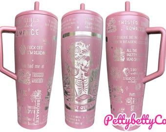 Smut Queen Brumate Tumbler - Dark Romance Reader Tumbler -  Engraved Cup - Custom Engraved  40oz tumbler with handle - Romance Book Theme