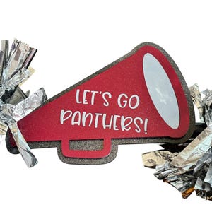 Cheerstick personalizado para porristas - Letreros para el día del partido - Megáfono - Letrero personalizado con nombre - Letrero con espíritu escolar - Pompones