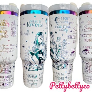 Spicy fairy Tale Tumbler - Dark Romance Reader Tumbler -  Engraved Cup - Custom Engraved Cup   40oz tumbler with handle - Romance Book Theme
