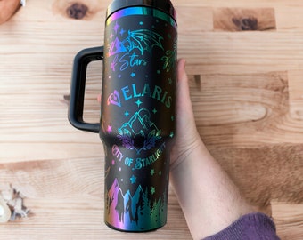 City of Starlight Tumbler: 40oz Engraved with Handle