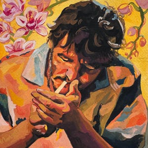 Raindro Yellow [grote prints] -- Pedro Pascal