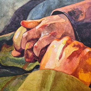 Watercolor Hands 5&quot;x6&quot; Print -- The Last of Us