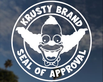 Krusty Brand Seal of Approval Vinyl Decal Sticker