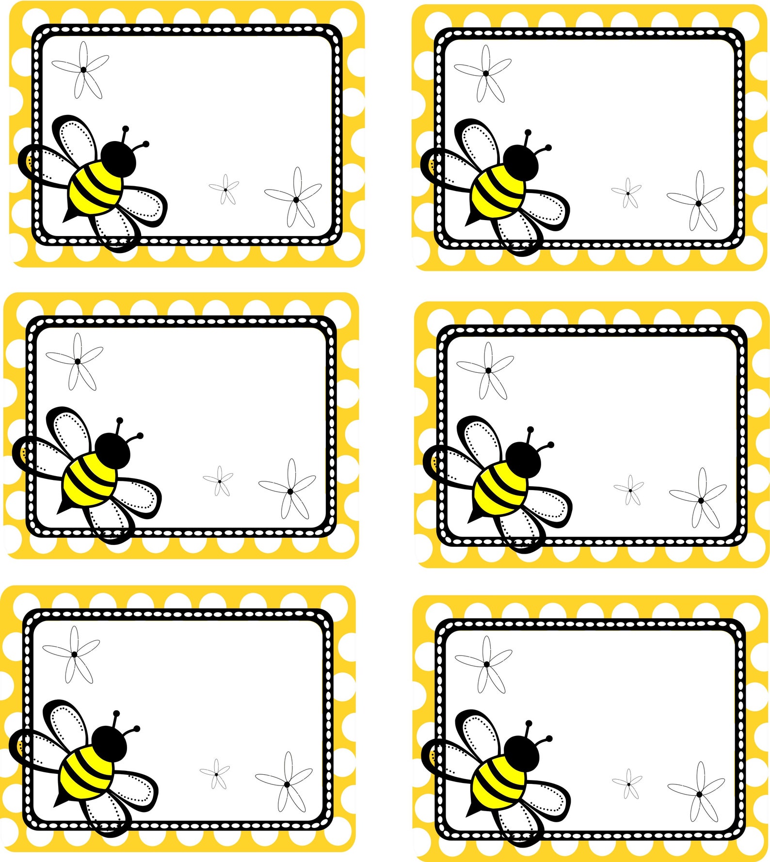 Honey Bee Name Tag For Cricut Or Print And Cut A52