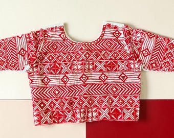 Medium/Large- crop top. Mirror work embroidered party festival top. Garba choli. Saree blouse. For 38C-D with margin.