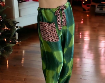 Holly modal silk clamp dyed pants