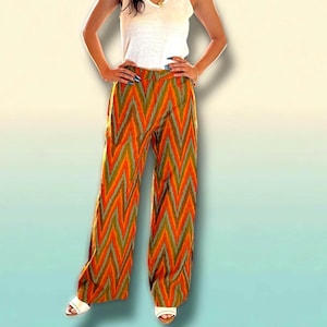 Genuine ikat cotton trousers. Formal pants. Work wear. Wear to work. Cotton pants. Long pants. Pants small, medium, large.