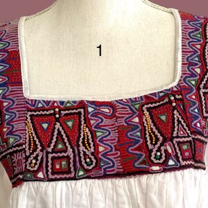 Mirror embroidered babydoll dress summer wedding party festival. Tribal Kutch hand embroidery. 100% cotton.  Size small