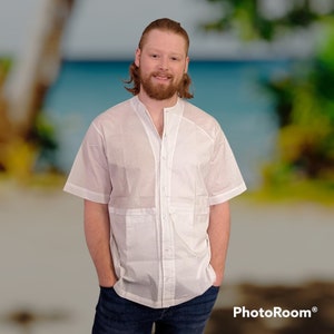 Designer white shirt, oversized white cotton shirt. Chest 40 & 42 in. Summer shirt. Short sleeve white shirt.