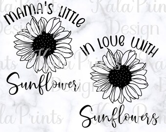 Mommy and Me SVG Mama's little Sunflower - In Love with Sunflowers SVG PNG Great for Mother Daughter Outfits, Mom Life Svg Cricut Silhouette