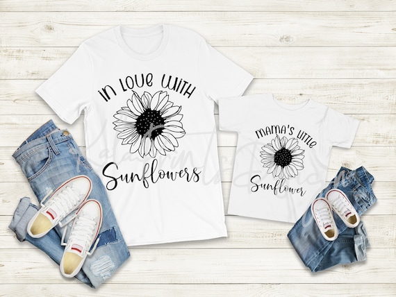 Download Mommy And Me Svg Mama S Little Sunflower In Love With Etsy