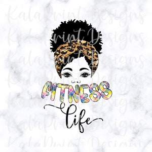 Fitness Life PNG Black Woman PNG Workout Gym Lover PNG File
