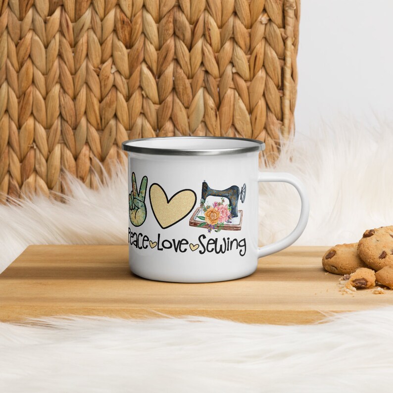 Peace Love Sewing PNG Sew Lover Quilter PNG File for Sublimation Printing DTG Print Ready to Print Sublimation Download Floral Sew Machine