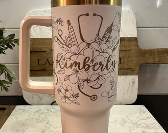 Personalized 40oz Nurse Theme Tumbler