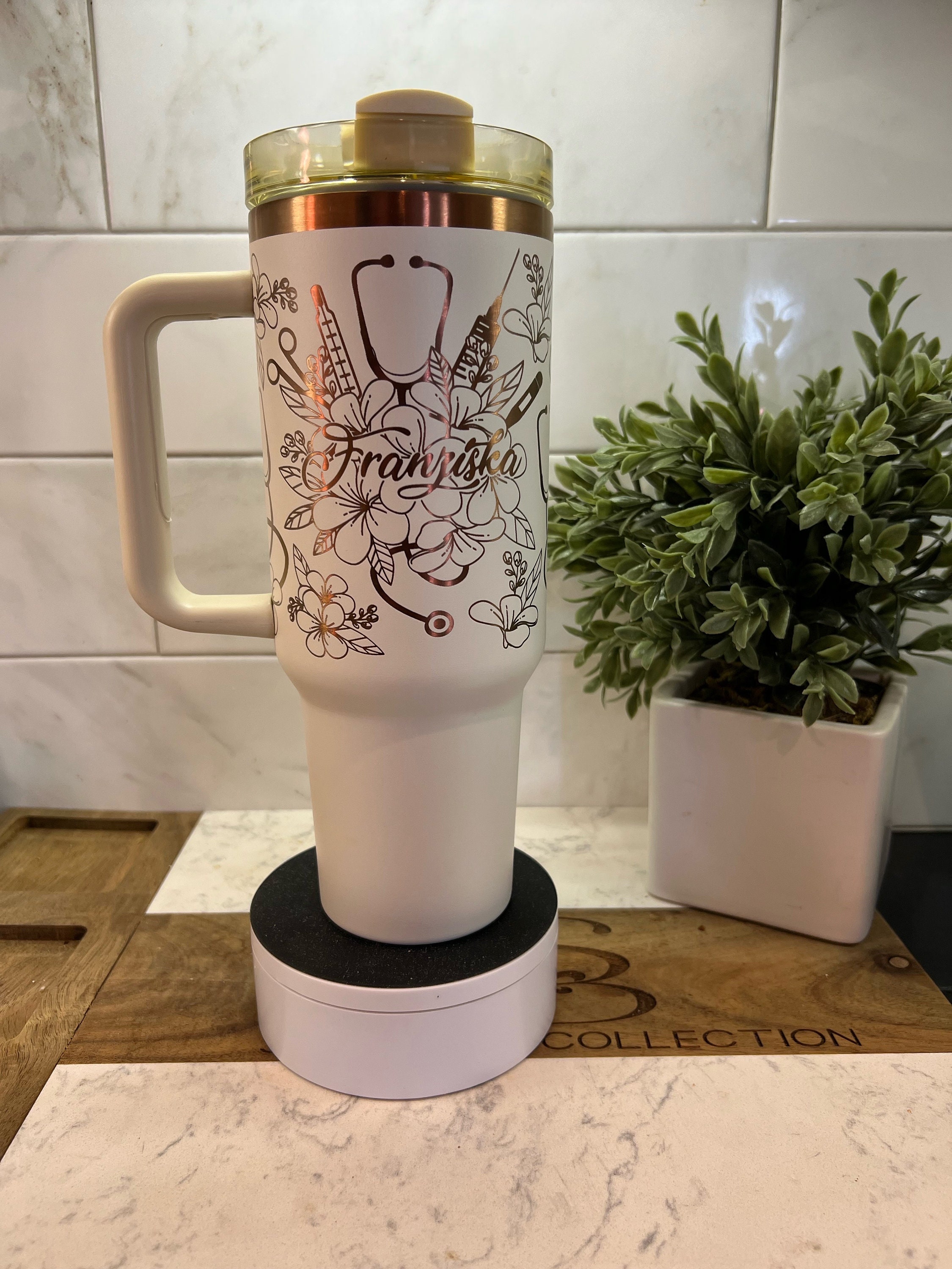 Nurse Appreciation Customizable 40oz Tumbler, Gold Finish