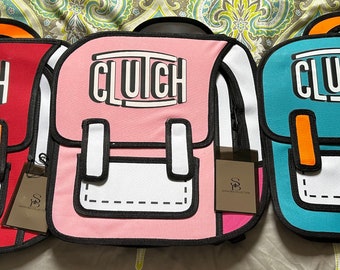 2D Cartoon Clutch Bag