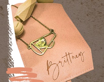 Personalized Engraved Cheer Megaphone Necklace