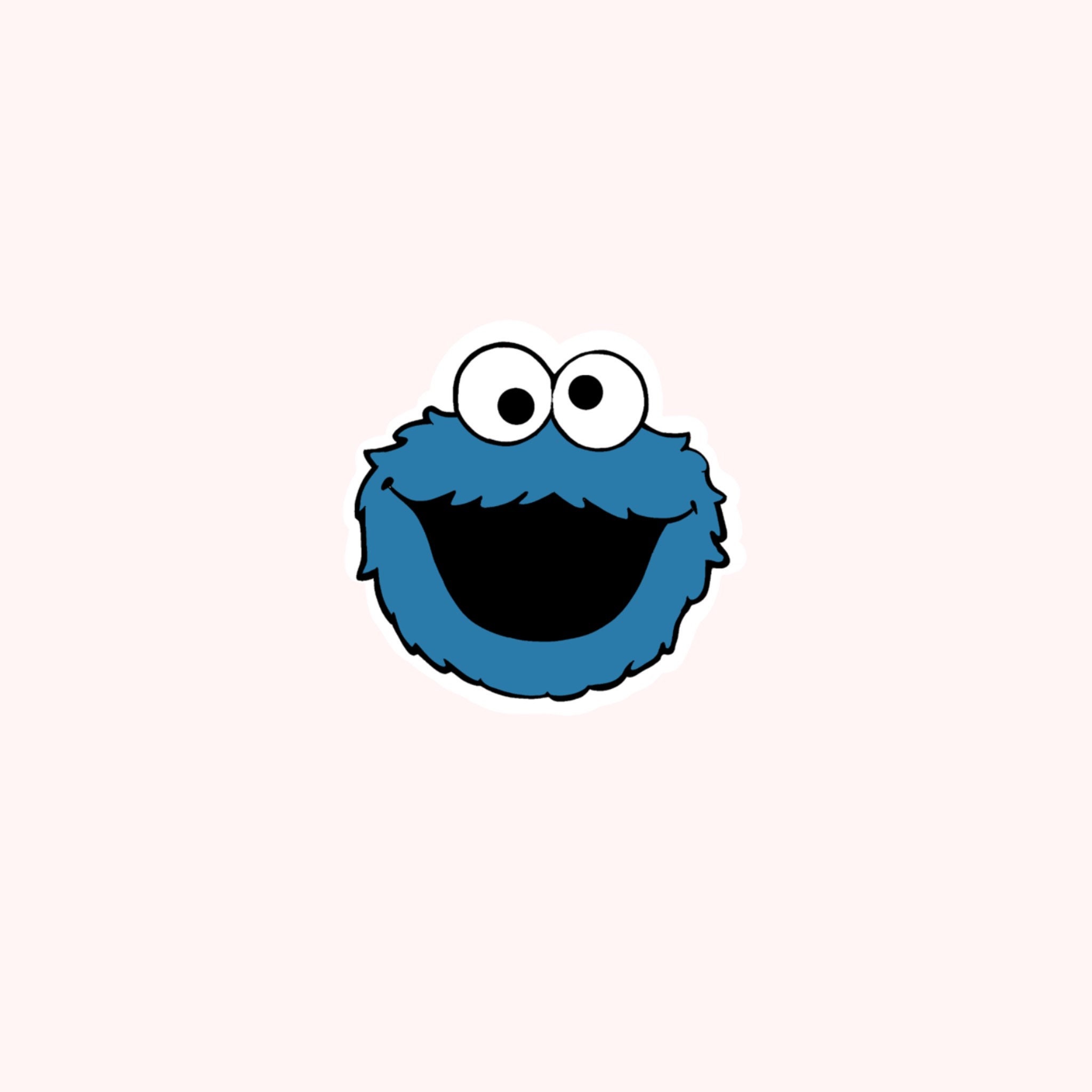 Cookie Monster Glossy Sticker | Etsy