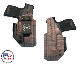 Carbon Fiber Wood Grain - Inside the Waistband (IWB) Holster Canik, CZ, FN, Glock, Ruger, Sig Sauer, Springfield, Smith and Wesson, Taurus