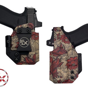 Carbon Fiber Don&#39;t be Koi - Inside the Waistband (IWB) Holster Glock 17, 19, 26 43, 43X, Shield, P365, Hellcat, Sig, X-macro, Echelon, MC9