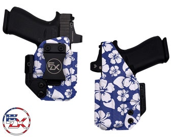 CF Hibiscus Royal - IWB Holster LCP2, Glock 17, 19, 26 43, 43X, Shield, Shield EZ, P365, P365xl, P238, Hellcat, rdp, Sig, X-macro
