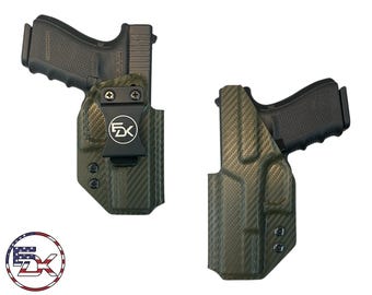 Glock 23 Gen 1-4 / G23 Gen 1-4 - Fibra de carbono - Funda Kydex para cintura (IWB)