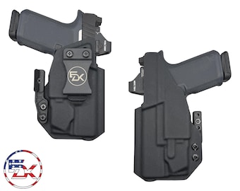 Glock 19 - Olight PL-3 - Solid / Carbon Fiber - Inside the Waistband (IWB) Kydex Holster
