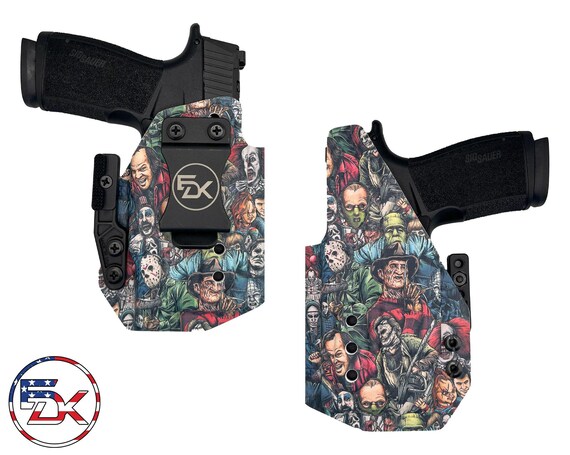 Carbon Fiber Halloween Characters - Inside the Waistband (IWB) Holster LCP2, G17, G19, G26 Glock 43, Shield, P365, P365xl, Hellcat