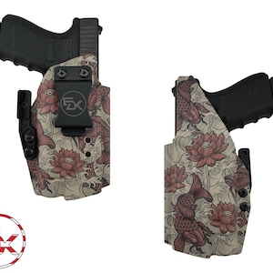 Glock 17 G17 with Streamlight TLR1 Attachment (Open Ended) - Printed - Inside the Waistband (IWB) Kydex Holster