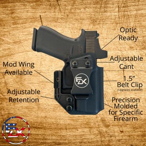 Ruger RXM 4" - Streamlight TLR7 / TLR7A /TLR7x Attachment (Open Ended) - Solid Color - Inside the Waistband (IWB) Kydex Holster Bild 6