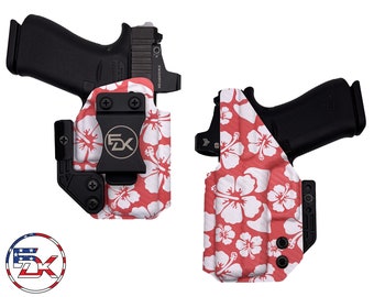 CF Hibiscus Coral - IWB Holster LCP2, Glock 17, 19, 26 43, 43X, Shield, Shield EZ, P365, P365xl, P238, Hellcat, rdp, Sig, X-macro