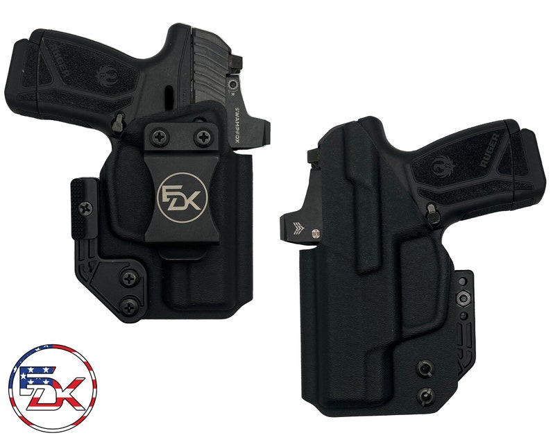 Ruger Max 9 (3.2" Barrel) - Solid Color - Inside the waistband (IWB) Kydex Holster Zwart