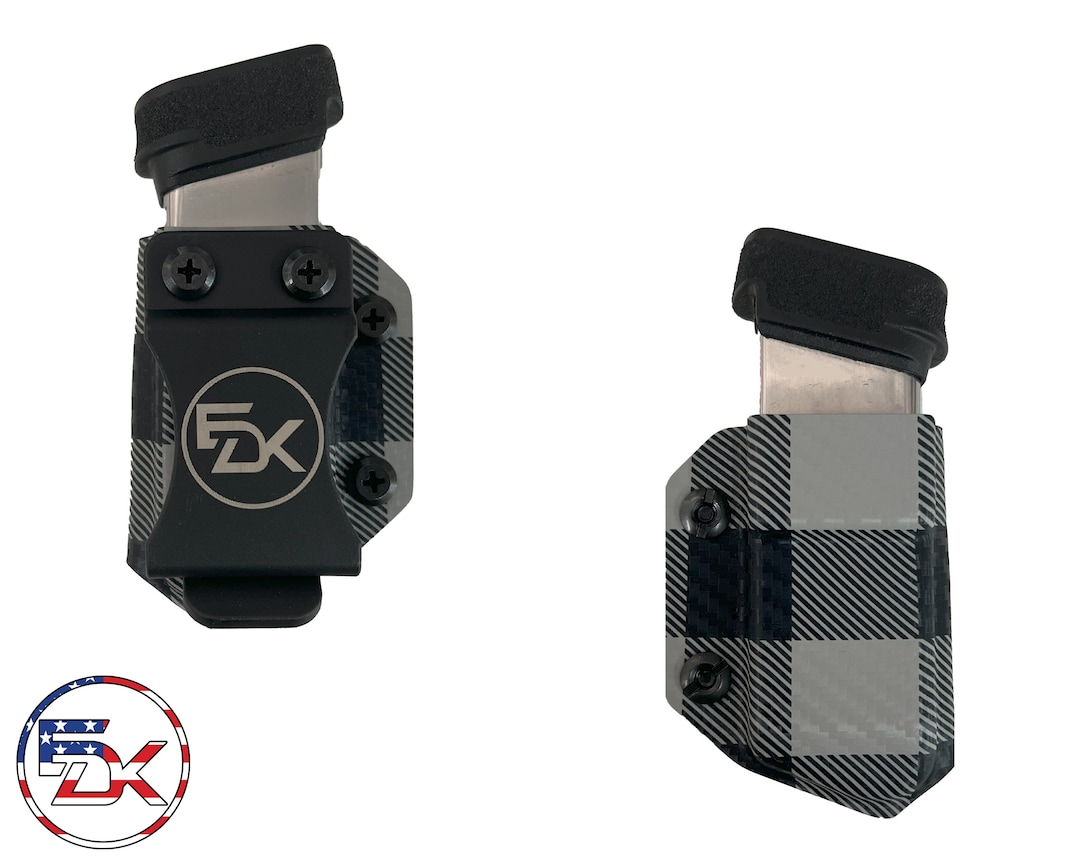CF Plaid Gray Inside the Waistband IWB Mag Carrier Glock 17, 19, 26 43