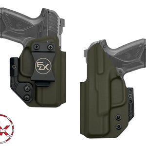 Funda de Kydex para el interior de la cintura (IWB) de Ruger Security 380, de color sólido OD Green