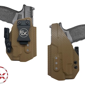 Fits Springfield Hellcat Micro - Streamlight TLR-7 Sub (SA) Open Ended - Carbon Fiber - Inside the Waistband (IWB) Kydex Holster