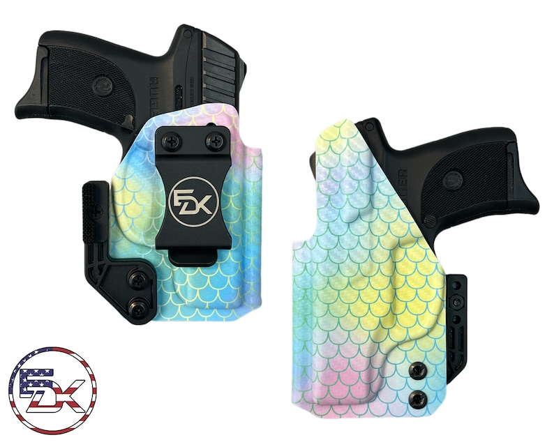 Ruger LC9s | EC9s | LC380 - Printed - Inside the Waistband (IWB) Kydex Holster CF Mermaid Scales
