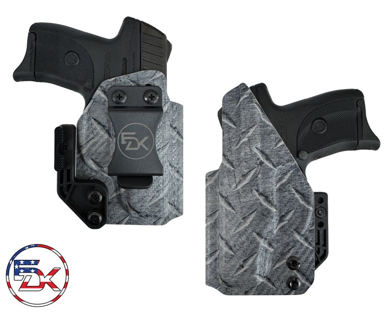 Ruger LC9s | EC9s | LC380 - Printed - Inside the Waistband (IWB) Kydex Holster CF Diamond Plate