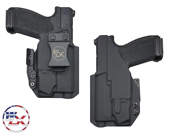 Canik Mete MC9 Prime - Olight PLX - Solid / Carbon Fiber - Inside the Waistband (IWB) Kydex Holster