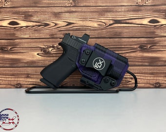 Carbon Fiber Purple Plaid - IWB Holster LCP2, Glock 17, Glock 19, Glock 26 Glock 43, Shield, Shield EZ, P365, P365xl, P238, Hellcat, RDP