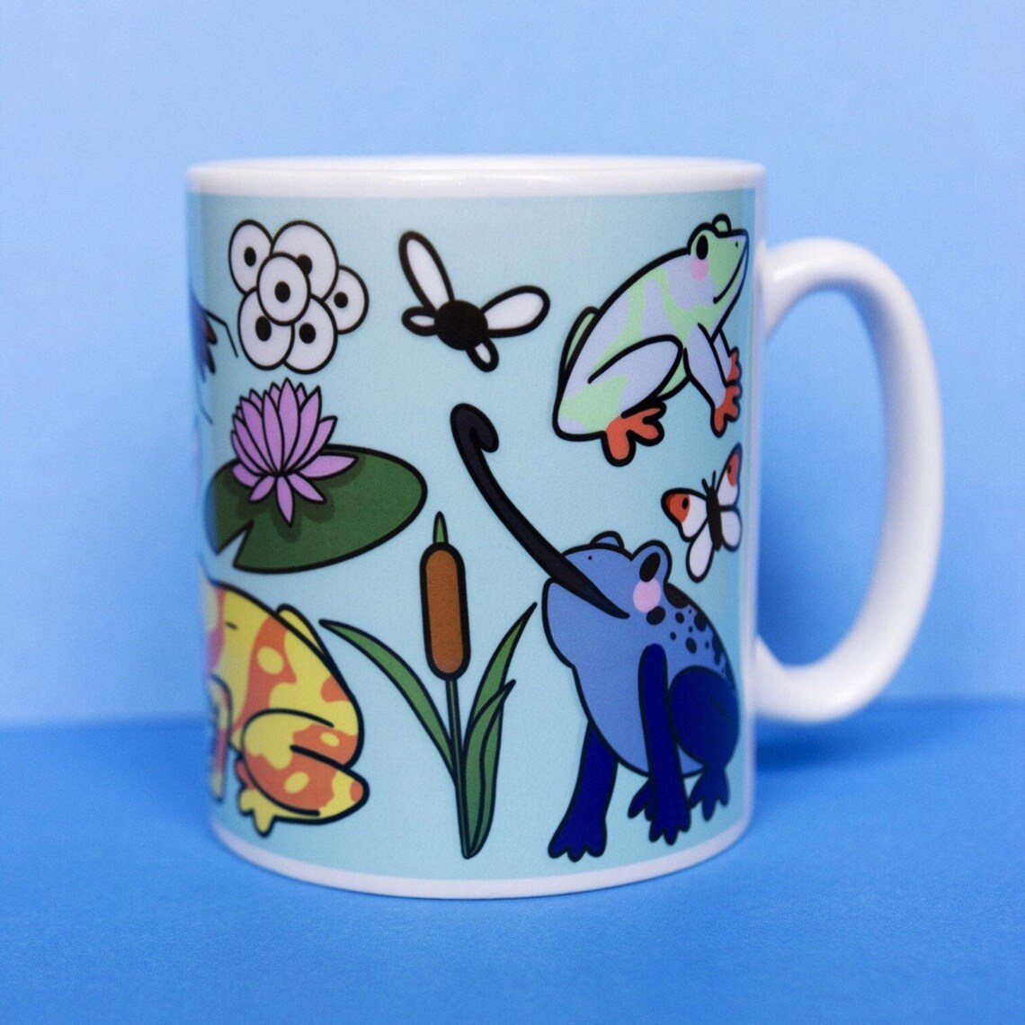 Happy Frog Mug Unique Cute Frog Lover Gift Animal Lover Etsy
