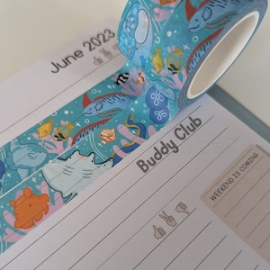 Ocean creatures /washi tape / 10 meters / Paper tape / Vegan
