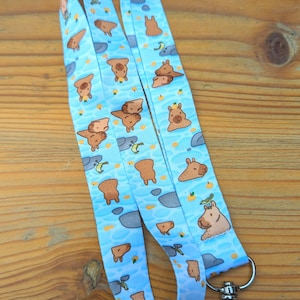 Capybara yuzu spa Schlüsselband, niedliches Büro Accessoire, Schlüsselhalter, Ausweis