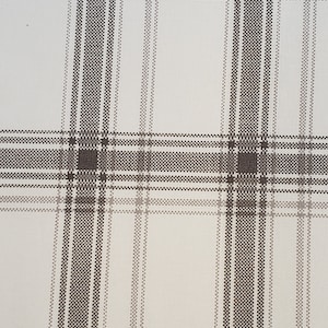 White and Grey Plaid Fabric, Arts and Crafts Cotton Fabric, One Yard Cut