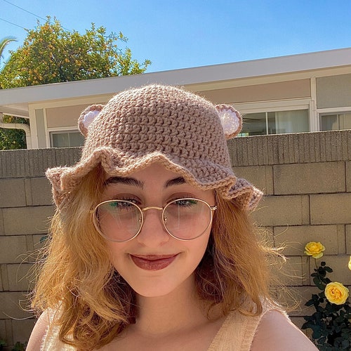 Crocheted Bear Bucket Hat - Etsy
